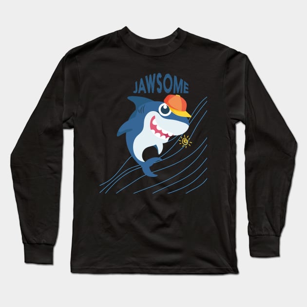 jawsome shark Long Sleeve T-Shirt by ACH PAINT